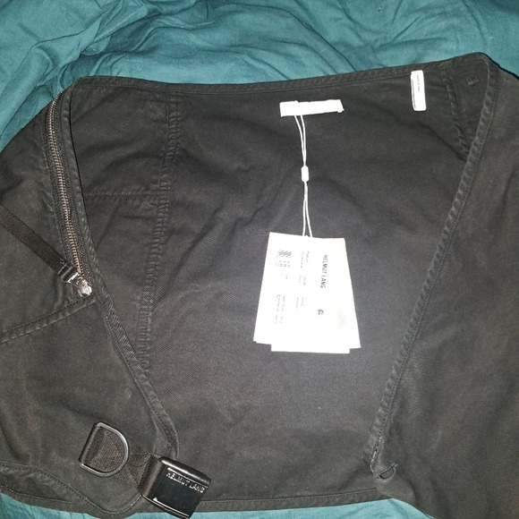Helmut Lang Black Utility Cargo Mini Skirt Buckle Wrap Techwear NWT 2 - Picture 14 of 15